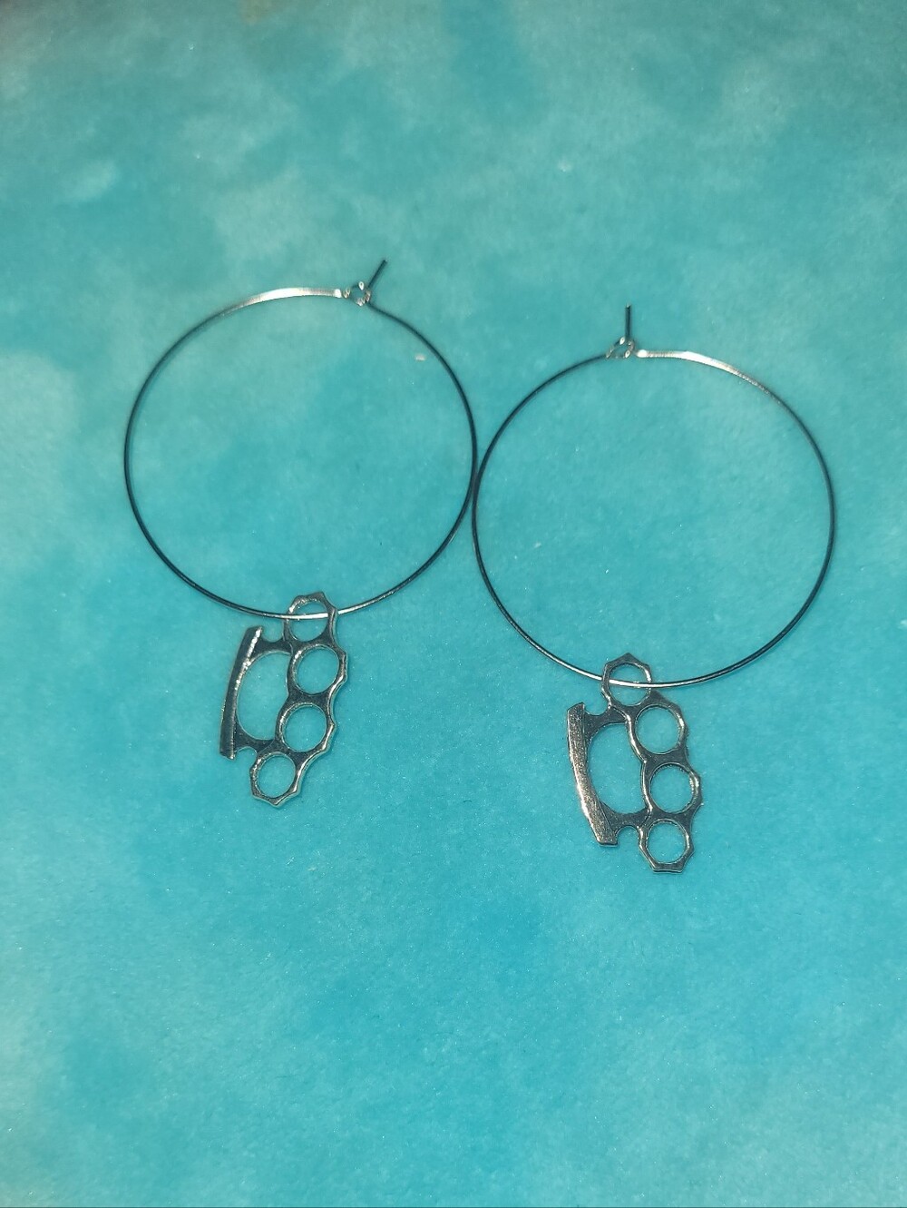 Brass Knuckle Earrings Lightweight